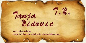 Tanja Midović vizit kartica